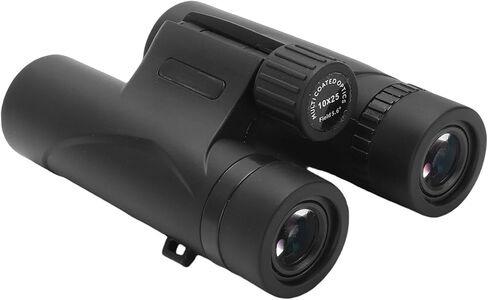 10x25 Binoculars Compact Pocket Binoculars Folding Pocket Portable Up Eyecups BK7 Prism Multi Layer Coated Lenses with 98m of View f in Kuwait