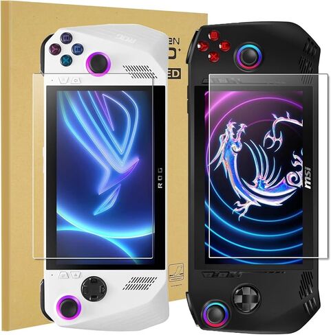 واقي شاشة من قطعتين لجهاز ASUS ROG Ally/ASUS ROG Ally X 2024 واقي شاشة من الزجاج المقوى مقاس 7 بوصات، مضاد للخدش، مضاد لبصمات الأصابع، خالٍ من الفقاعات، شفاف عالي الدقة، متوافق مع قلم S، صديق للحافظة in Kuwait