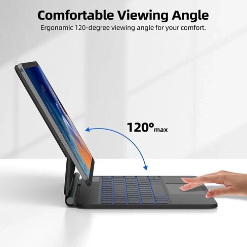 for iPad Air 11-inch Case (M4 2026/M3 2025/M2 2024) with Keyboard, Physical Connection Magic Keyboard, Floating Cantilever Stand with Multi-Touch Trackpad, 8-Mode Backlit, No Charging Needed in Kuwait