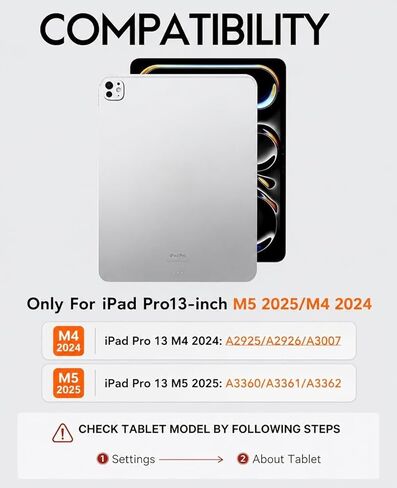 حافظة لوحة المفاتيح السحرية لجهاز iPad Pro مقاس 13 بوصة (M5 2025/M4 2024)، لوحة مفاتيح اتصال مادي، لا حاجة للشحن، لوحة تتبع دقيقة متعددة اللمس، حامل مغناطيسي عائم in Kuwait