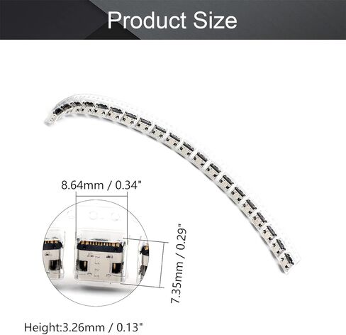 PCB USB موصل Type-C أنثى جاك 16 دبوس أمامي إدراج 20 قطعة، WuJuntool in Kuwait