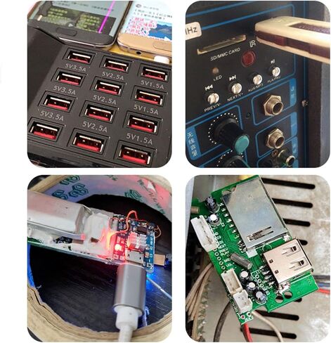 PCB USB موصل Type-C أنثى جاك 16 دبوس أمامي إدراج 20 قطعة، WuJuntool in Kuwait
