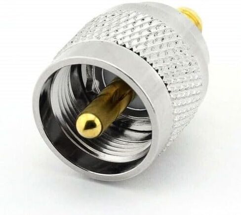 4-Piece PL-259 UHF Male to SMA Female RF Adapter Set: Nickel-Plated Brass, Gold-Plated Copper, 50 Ohm, for CB & Ham Radio in Kuwait