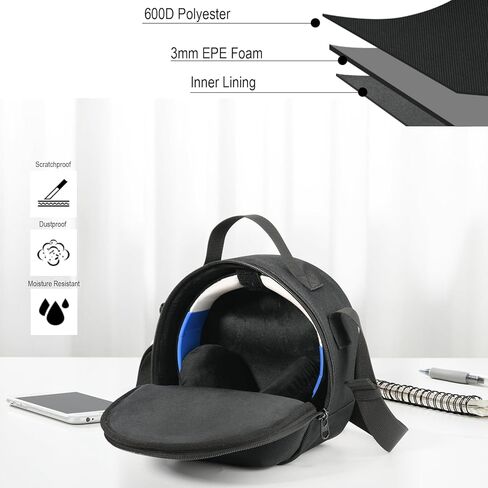 DJ Headphone Case with Adjustable Shoulder Strap Accessory Pocket Storage Bag for Headphone Headset in Kuwait