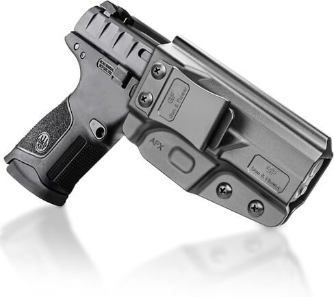 حافظة GUN & FLOWER بوليمر IWB متوافقة مع Beretta APX بالحجم الكامل، حزام داخلي مخفي للحمل ملائم حسب الطلب Beretta APX بالحجم الكامل 9 مم، 40، Adj. غير قادر والاحتفاظ، اليد اليمنى in Kuwait