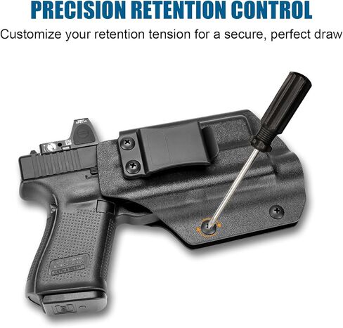 IWB Kydex Holster - Compatible ONLY with Glock 19 / 19X / 26/44 / 45 (Gen 3-5) & Glock 23/32 (Gen 3-4) with TLR1 / TLR-1 HL/TLR-1 HL-X/TLR-1 HP-X Installed, Right-Hand in Kuwait
