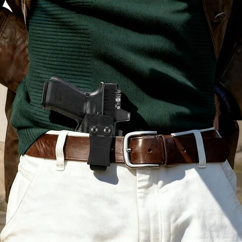 IWB Kydex Holster - Compatible ONLY with Glock 19 / 19X / 26/44 / 45 (Gen 3-5) & Glock 23/32 (Gen 3-4) with TLR1 / TLR-1 HL/TLR-1 HL-X/TLR-1 HP-X Installed, Right-Hand in Kuwait