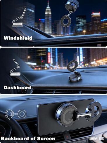 Magnetic Suction car Holder Anti-Skid Non-Drop Simple and Beautiful car Tools Vacuum Magnetic Suction Mobile Phone Holder use Without Leaving Traces (White02) in Kuwait
