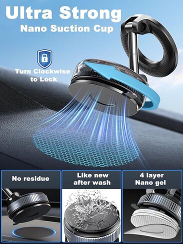 Magnetic Suction car Holder Anti-Skid Non-Drop Simple and Beautiful car Tools Vacuum Magnetic Suction Mobile Phone Holder use Without Leaving Traces (White02) in Kuwait