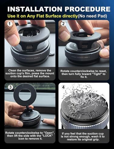 Magnetic Suction car Holder Anti-Skid Non-Drop Simple and Beautiful car Tools Vacuum Magnetic Suction Mobile Phone Holder use Without Leaving Traces (White02) in Kuwait