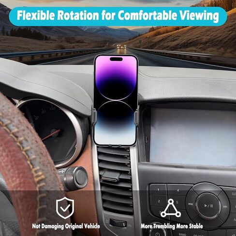 Car Phone Holder Fits for Chevrolet Cruze 2009-2015 Accessories,Thick Cases Friendly,Cell Phone Mount for 4.7-7 in Phones,360 Degree Rotation,Easy to Install in Kuwait
