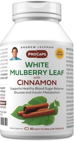 ANDREW LESSMAN White Mulberry Leaf with Cinnamon 60 Capsules - Standardized White Mulberry Leaf with Cinnamon Bark Extract. in Saudi Arabia