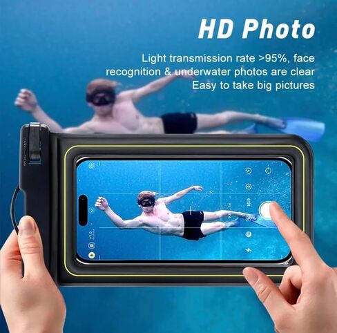 حزمة من 1 حافظة عالمية مقاومة للماء لهاتف iPhone 17 Air 16 15 14 13 12 11 Plus Pro Max، حقيبة جافة IPX8 للهاتف الخلوي XR X SE، Galaxy S23 S22 S21 S20+ S20 S10 Plus Note، رمادي بكسل in Kuwait