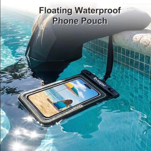 حزمة من 1 حافظة عالمية مقاومة للماء لهاتف iPhone 17 Air 16 15 14 13 12 11 Plus Pro Max، حقيبة جافة IPX8 للهاتف الخلوي XR X SE، Galaxy S23 S22 S21 S20+ S20 S10 Plus Note، رمادي بكسل in Kuwait