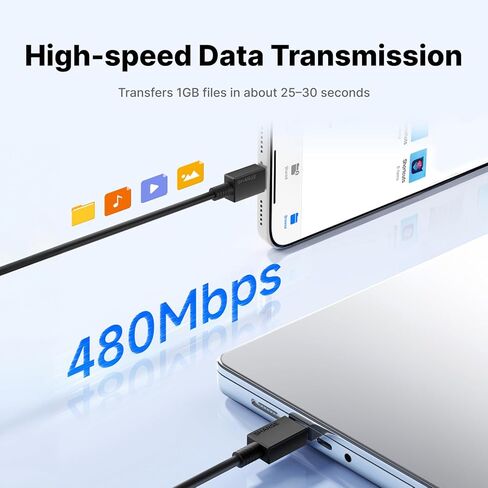 sharge USB C to USB C Cable, 60W Fast Charging Cord, Ultra-Durable Fast Charging for iPhone 17 Series, MacBook, Galaxy S24 in Saudi Arabia