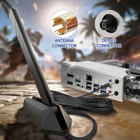 هوائي اللوحة الأم Eightwood WiFi 7 للألعاب، هوائي قاعدة مغناطيسي ثلاثي الموجات مع موصل ضغط لـ ASUS ROG Strix، TUF Gaming، ROG Crosshair، ProArt، Prime Series WiFi 7 اللوحات الأم in Kuwait