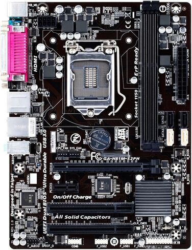 لوحة أم للكمبيوتر الشخصي تناسب GIGABYTE GA-H81M-S2PH LGA 1150 Intel H81 HDMI SATA 6 جيجابايت/ثانية USB 3.0 Micro ATX اللوحة الأم in Kuwait