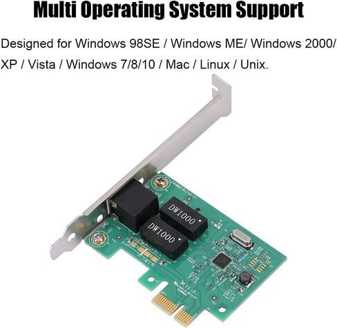 Bewinner PCI E Gigabit Ethernet Network Card Adapter, RTL8111E Chipset, 10 100 1000Mbps, PCI Express x1 Interface, for Desktop PC, in Kuwait