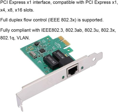 Bewinner PCI E Gigabit Ethernet Network Card Adapter, RTL8111E Chipset, 10 100 1000Mbps, PCI Express x1 Interface, for Desktop PC, in Kuwait