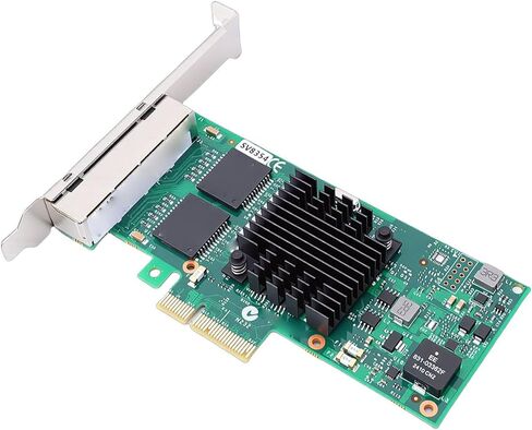 بطاقة شبكة Yunseity 1000Mbps Gigabit Ethernet PCI Express، محول شبكة 4 منافذ RJ45 PCIE مع وحدة تحكم 350AM4، للتطبيقات الصناعية لسطح المكتب in Kuwait