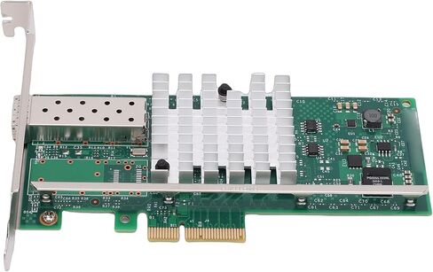 Zopsc 10GB PCI E X4 محول بطاقة الشبكة، بطاقة محول إيثرنت بمنفذ واحد مع وحدة تحكم 82599EN، دعم لخادم Centos RHEL Freebsd VMware in Kuwait