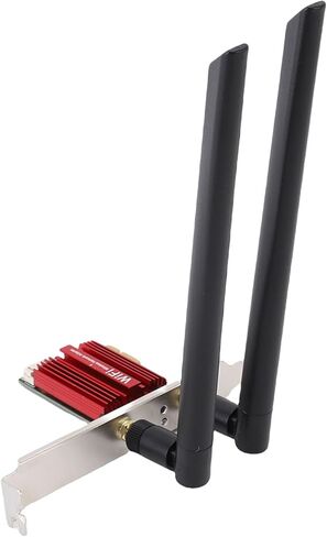 Vikye HighSpeed ​​WiFi 6E PCIe Card 4200Mbps 5 جيجا هرتز BT5.2 محول WiFi للكمبيوتر المكتبي، زمن استجابة منخفض للألعاب في الوقت الحقيقي، يدعم 10 11، أنظمة in Kuwait