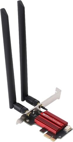 Vikye HighSpeed ​​WiFi 6E PCIe Card 4200Mbps 5 جيجا هرتز BT5.2 محول WiFi للكمبيوتر المكتبي، زمن استجابة منخفض للألعاب في الوقت الحقيقي، يدعم 10 11، أنظمة in Kuwait