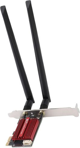 Vikye HighSpeed ​​WiFi 6E PCIe Card 4200Mbps 5 جيجا هرتز BT5.2 محول WiFi للكمبيوتر المكتبي، زمن استجابة منخفض للألعاب في الوقت الحقيقي، يدعم 10 11، أنظمة in Kuwait