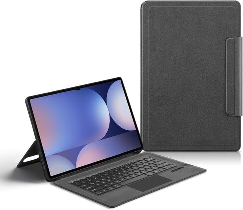 Keyboard Case for Samsung Galaxy Tab S9 FE+ 12.4inch SM-X610/SM-X616B, Backlit Bluetooth Keyboard with Touchpad Smart Flip Case, Multi-Language Layouts (English) in Saudi Arabia