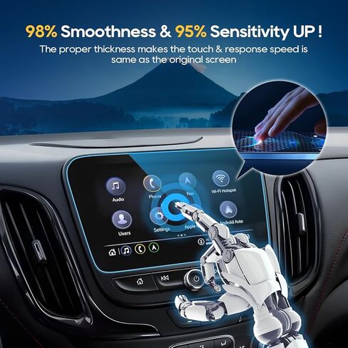 لـ 2024 واقي شاشة Chevy Equinox -2018-2024 Equinox(LT/RS/Premier)/2016-2025 Malibu(LS/RS/1LT/2LT)/2016-2019 شاشة لمس 8 بوصة فولت [زجاج عالي الدقة] ملحقات Equinox زجاج 9H مضاد لبصمات الأصابع in Kuwait