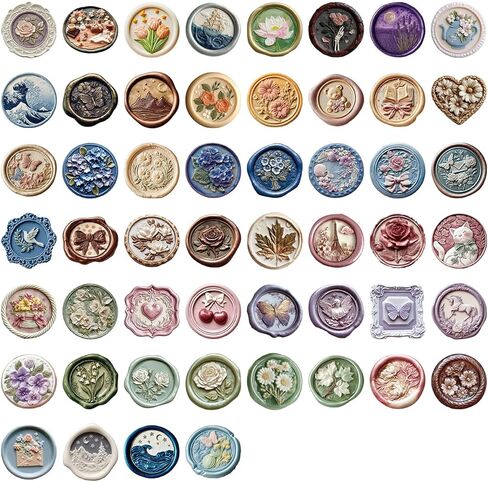 50Pcs Vintage Aesthetic Stickers, Fantasy Flowers Stickers for Scrapbook Journaling Suitcase Photo Album Laptop Skateboard Bike Kindle Water Bottle, Waterproof PET Transparent Decals in Kuwait