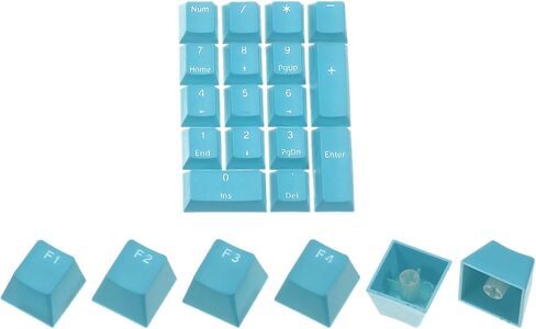 MECCANIXITY 17 Key PBT Keycap Set OEM Profile Backlit Double Shot 60٪ للمفاتيح تخطيط لوحة المفاتيح الميكانيكية، أزرق in Kuwait