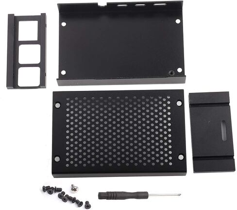 Aluminum Alloy Case for 4, Lightweight Compact Motherboard Protection Enclosure - Durable Gray Housing, Easy Installation for Raspberry Pi4 Users in Saudi Arabia