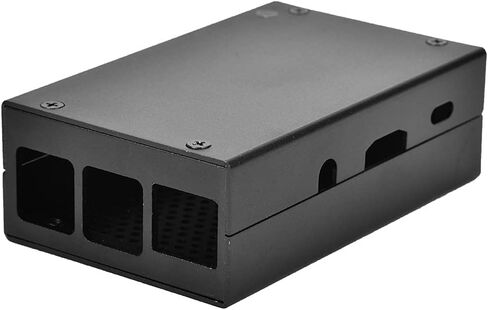 Aluminum Alloy Case for 3 Model B/B + Black - Ultra - Thin Heat Dissipation, Open WiFi Design, Lightweight & Durable Enclosure for 3 in Kuwait