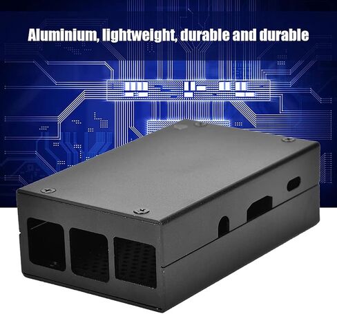 Aluminum Alloy Case for 3 Model B/B + Black - Ultra - Thin Heat Dissipation, Open WiFi Design, Lightweight & Durable Enclosure for 3 in Kuwait