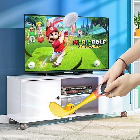 Nargos Golf Culb لجهاز Nintendo Switch 2 / Switch 1/ وحدة تحكم OLED Joy-Con، ملحقات الألعاب الرياضية لـ Mario Golf-Super Rush - عبوتان (أصفر) in Kuwait
