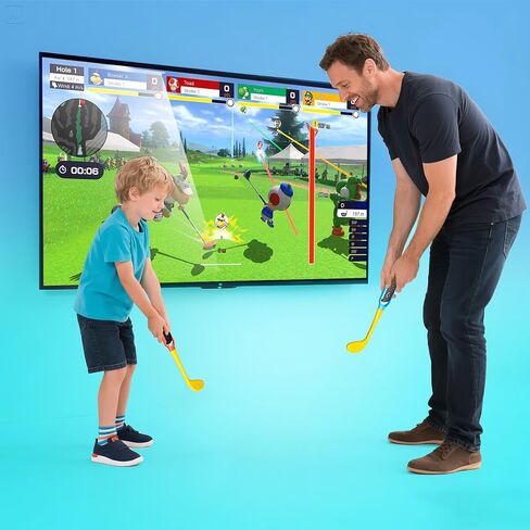 Nargos Golf Culb لجهاز Nintendo Switch 2 / Switch 1/ وحدة تحكم OLED Joy-Con، ملحقات الألعاب الرياضية لـ Mario Golf-Super Rush - عبوتان (أصفر) in Kuwait
