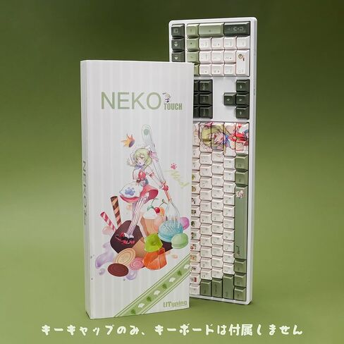 Mechkeys Utyping Neko Touch Cherry Profile Keycaps، 157 مفتاحًا PBT Keycap مجموعات صبغ فرعية لمفاتيح MX و60%، 65%، 75%، 87 مفتاح TKL ولوحات مفاتيح كاملة الحجم (Neko Touch) in Kuwait