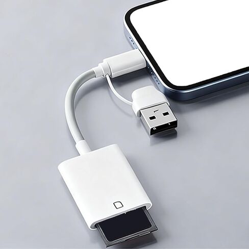 Portable USB Type C to Card Reader for Laptops Phones Tablets with 15cm Cable and Plugs Play Design Connectors Works on Multiple Devices in Kuwait