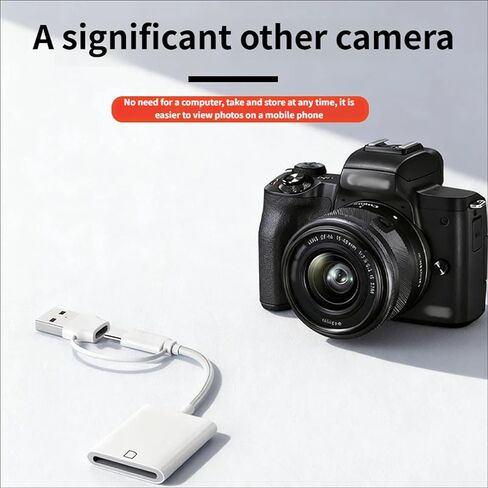 Portable USB Type C to Card Reader for Laptops Phones Tablets with 15cm Cable and Plugs Play Design Connectors Works on Multiple Devices in Kuwait