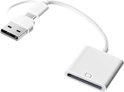 Portable USB Type C to Card Reader for Laptops Phones Tablets with 15cm Cable and Plugs Play Design Connectors Works on Multiple Devices in Kuwait