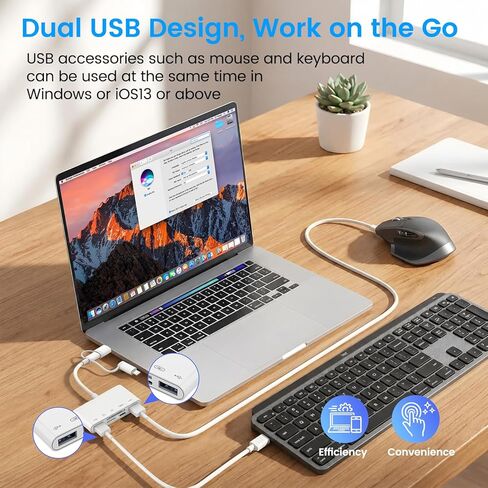 قارئ بطاقة ذاكرة 5 في 1، محول USB OTG وقارئ بطاقة SD لجهاز iPhone iPad، النوع C/Lightning/USB A مع 5 فتحات PD 60W/بطاقة USB مزدوجة/TF/SD، محول الكاميرا يدعم SD/Micro SD/SDHC/SDXC/MMC in Kuwait