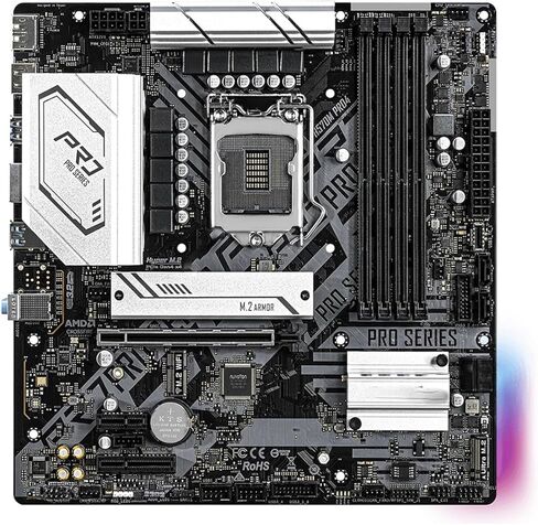 لوحة أم للكمبيوتر الشخصي مناسبة لـ ASRock H570M PRO4 تدعم اللوحة الأم I5-11600K 10900F 10400F G6605 11400F CPU LGA 1200 Intel H570 DDR3 M.2 Micro ATX in Kuwait