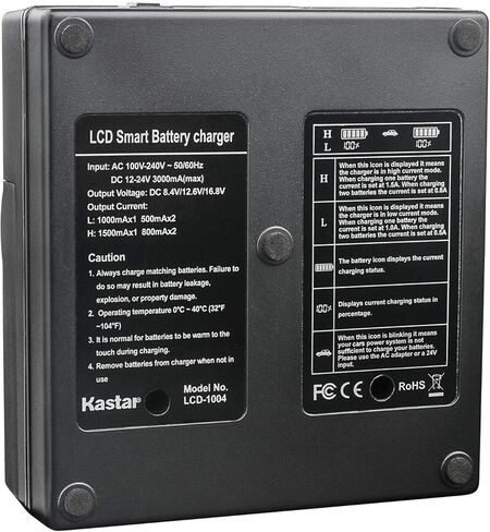 [Fully Decoded] Kastar 1-Pack 11.1V 4400mAh LP-E4N Battery and AC LCD Dual Fast Charger Compatible with Canon LP-E4 LPE4N Battery, LC-E4 LC-E4N Charger, Canon EOS 1D Mark III, Mark 3, EOS 1Ds Camera in Kuwait