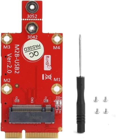محول M.2 إلى Mini PCIe مع فتحات SIM مزدوجة النانو - محول USB 2.0 WWAN لوحدة 4G/5G، لبطاقات الشبكة الداخلية لسطح المكتب/الكمبيوتر المحمول in Kuwait