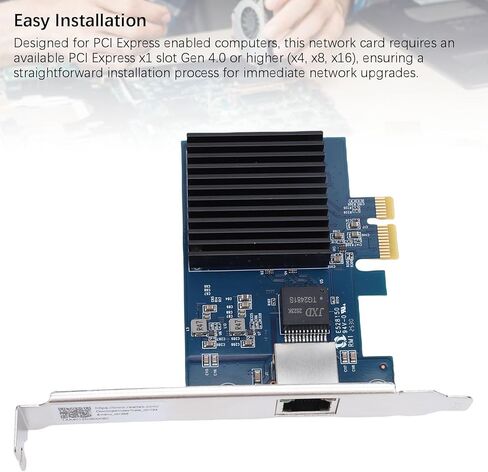 محول إيثرنت لبطاقة الشبكة 10G PCIe 6 سرعات 10G/5G/2.5G/1G/100M/10M مع شرائح RTL8127 لسطح المكتب Linux Server PCI Express 4.0 in Kuwait
