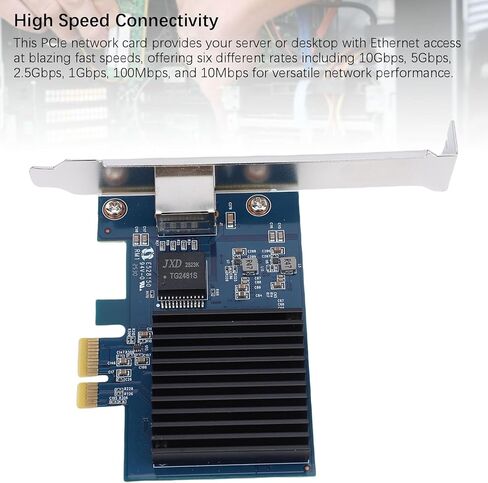 محول إيثرنت لبطاقة الشبكة 10G PCIe 6 سرعات 10G/5G/2.5G/1G/100M/10M مع شرائح RTL8127 لسطح المكتب Linux Server PCI Express 4.0 in Kuwait