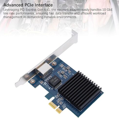 محول إيثرنت لبطاقة الشبكة 10G PCIe 6 سرعات 10G/5G/2.5G/1G/100M/10M مع شرائح RTL8127 لسطح المكتب Linux Server PCI Express 4.0 in Kuwait