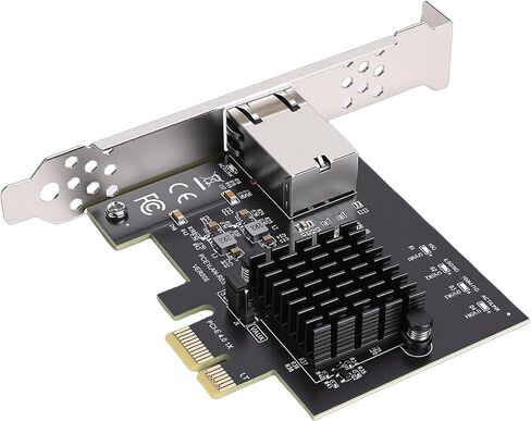 بطاقة شبكة Diyeeni 10 جيجا بايت PCIe، بطاقة شبكة جيجابت لفتحات PCIe4.0، عرض النطاق الترددي 10 جيجابت في الثانية، تدعم وحدة التحكم RTL8127، متوافقة مع Wins10/11، مدعومة، تحويل اللوحة الأم PCIE in Kuwait