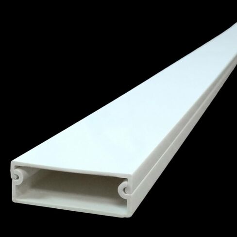Electriduct Wire Channel Cable Raceway Kit - 25 Feet with Accessories (90 Degree Elbows, Inside and Outside Corners, T Connectors and Joint Covers) - White in Kuwait